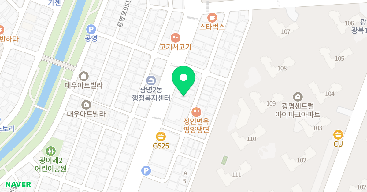 진아타워오피스텔 위치 지도 - 경기도 광명시 광명로 948