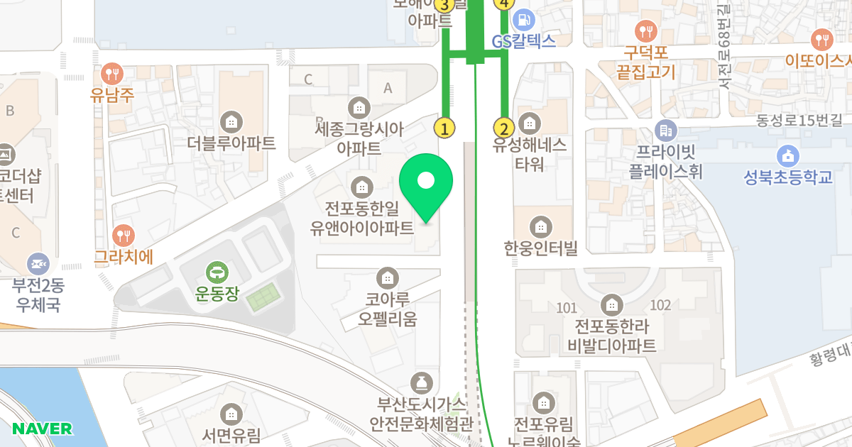 경원프라우드빌Ⅱ 위치 지도 - 부산광역시 부산진구 전포대로 163