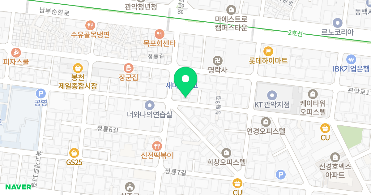 (895-14) 위치 지도 - 서울특별시 관악구 청룡3길 3