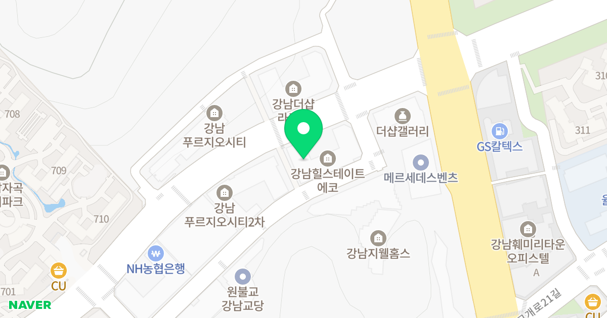 강남힐스테이트에코 위치 지도 - 서울특별시 강남구 자곡로 202