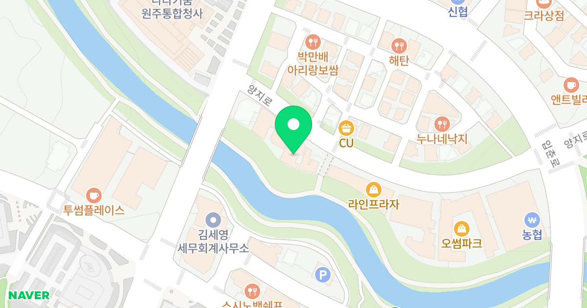 베르지오 위치 지도 - 강원특별자치도 원주시 양지로 8