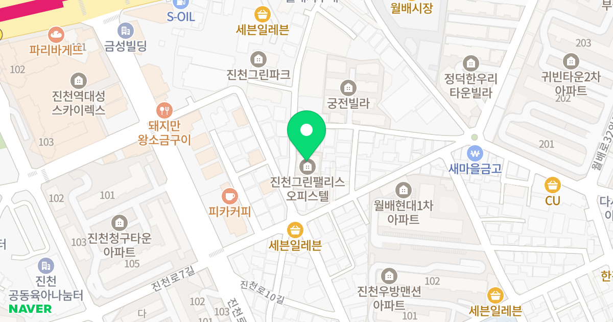 그린팰리스 B동 위치 지도 - 대구광역시 달서구 월배로22길 41