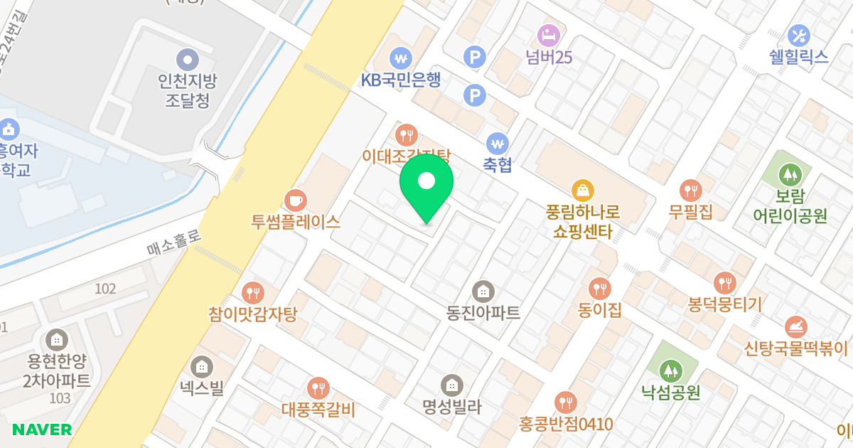 (629-48) 위치 지도 - 인천광역시 미추홀구 토금남로3번길 22-17