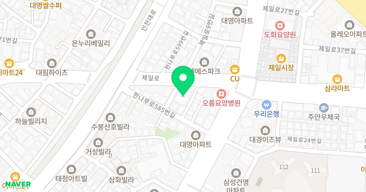 디아나 위치 지도 - 인천광역시 미추홀구 제일로 10