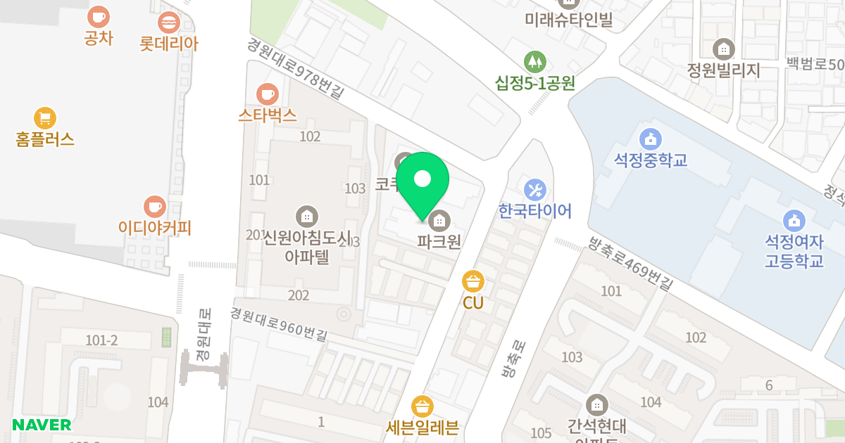 파크원 위치 지도 - 인천광역시 남동구