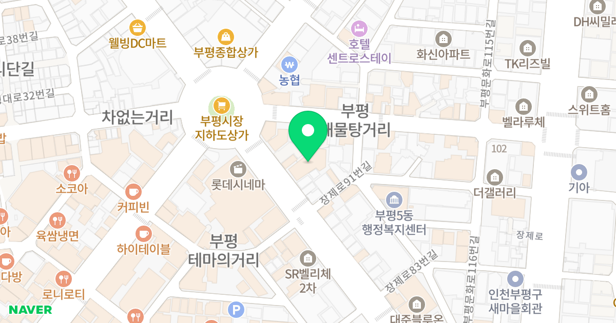 JH타워 위치 지도 - 인천광역시 부평구 대정로 67-2