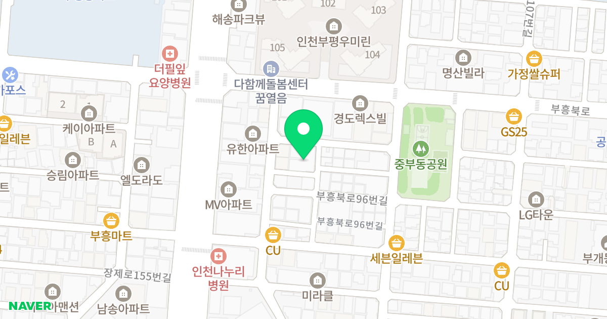마스터큐브 위치 지도 - 인천광역시 부평구 장제로160번길 19-17