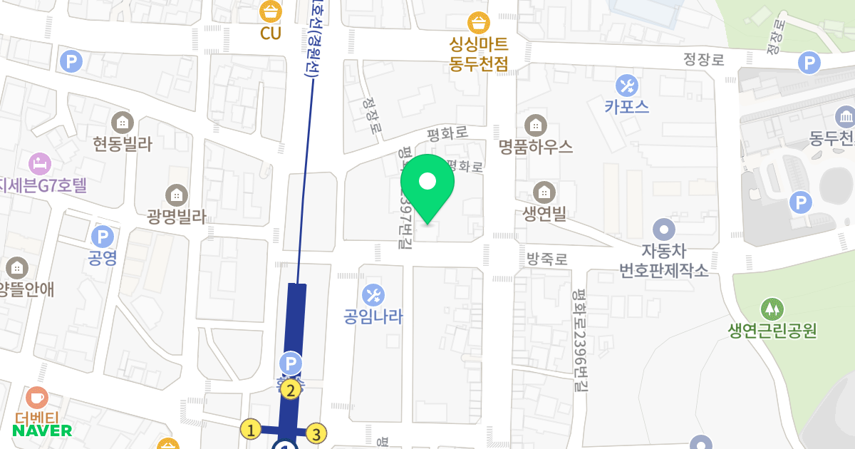 (637-4) 위치 지도 - 경기도 동두천시 평화로2397번길 51