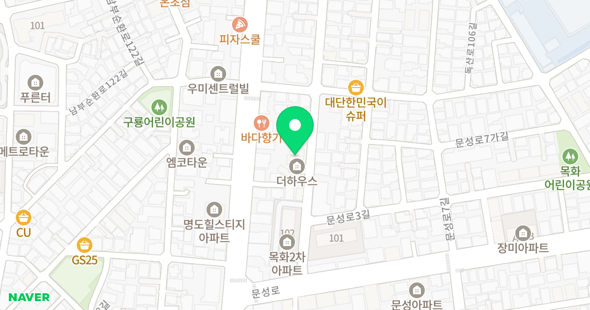 더 하우스 에이동 위치 지도 - 서울특별시 금천구 문성로1길 21