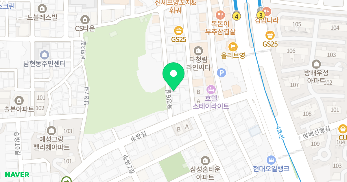 더 트라이앵글 위치 지도 - 서울특별시 관악구 승방6길 10