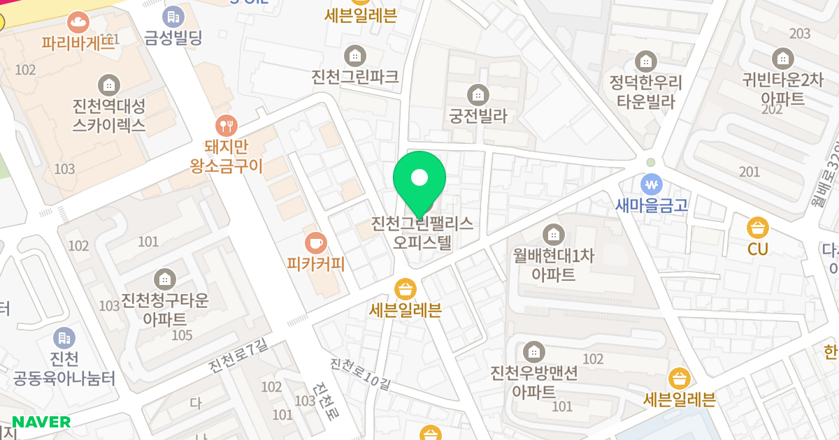 그린팰리스 A동 위치 지도 - 대구광역시 달서구 월배로22길 43
