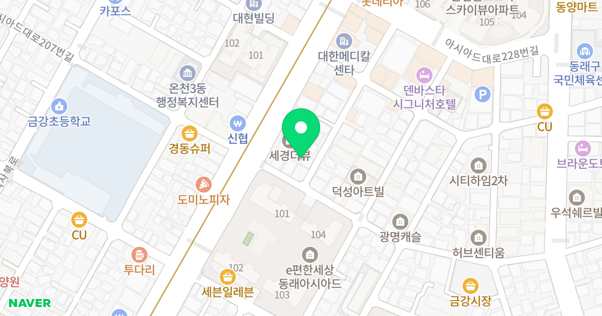 담영예가 위치 지도 - 부산광역시 동래구 아시아드대로208번가길 5