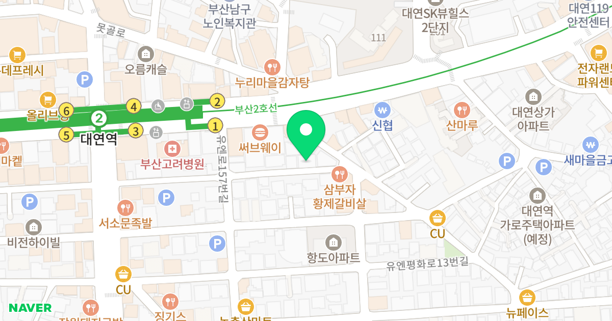 스카이캐슬 위치 지도 - 부산광역시 남구