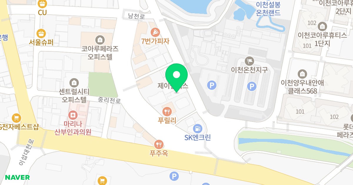 미래캐슬 위치 지도 - 경기도 이천시 중리천로115번길 32