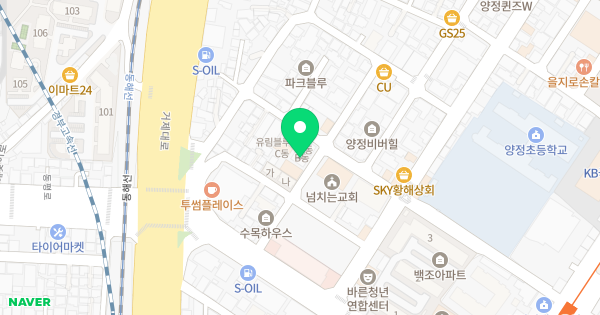 블루오션B동 위치 지도 - 부산광역시 부산진구 동평로397번길 19