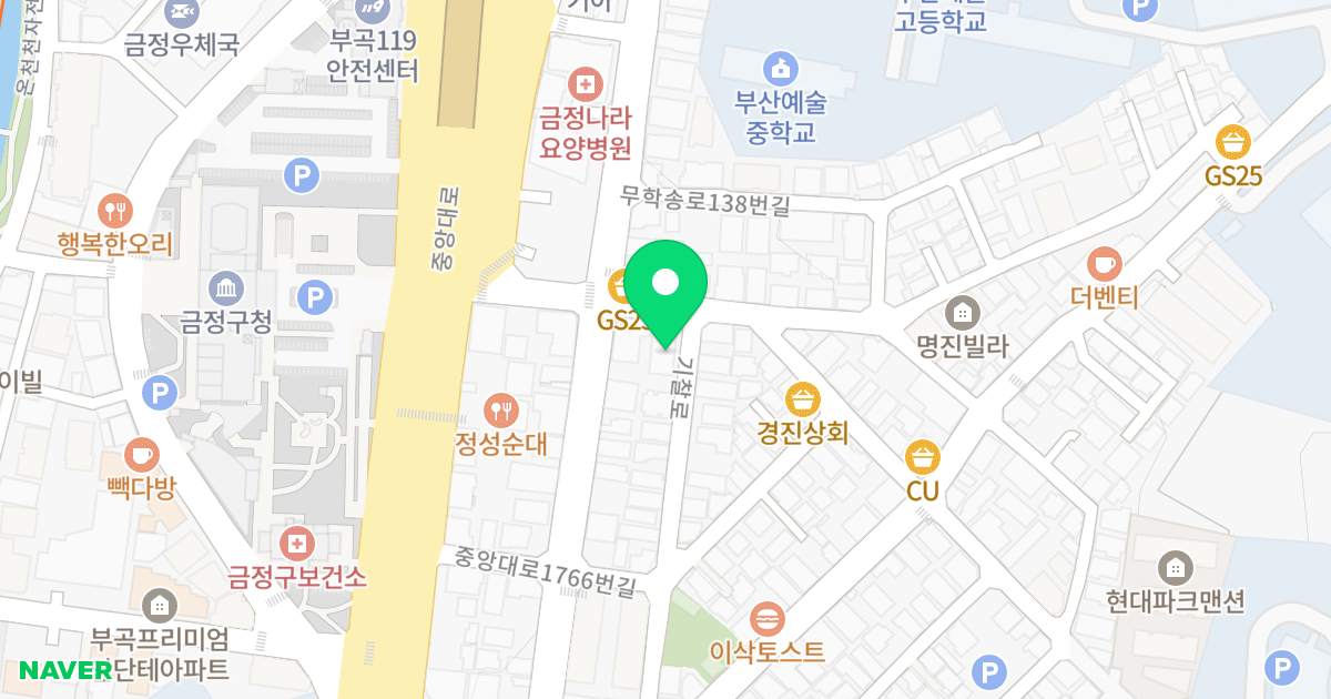팰리스 오티 위치 지도 - 부산광역시 금정구 중앙대로1778번길 16