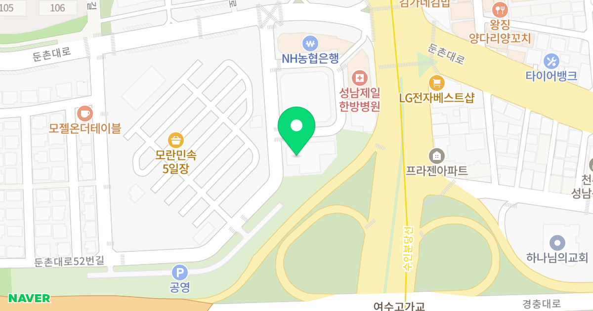 성남 모란드림시티 위치 지도 - 경기도 성남시 중원구 둔촌대로80번길 3-15