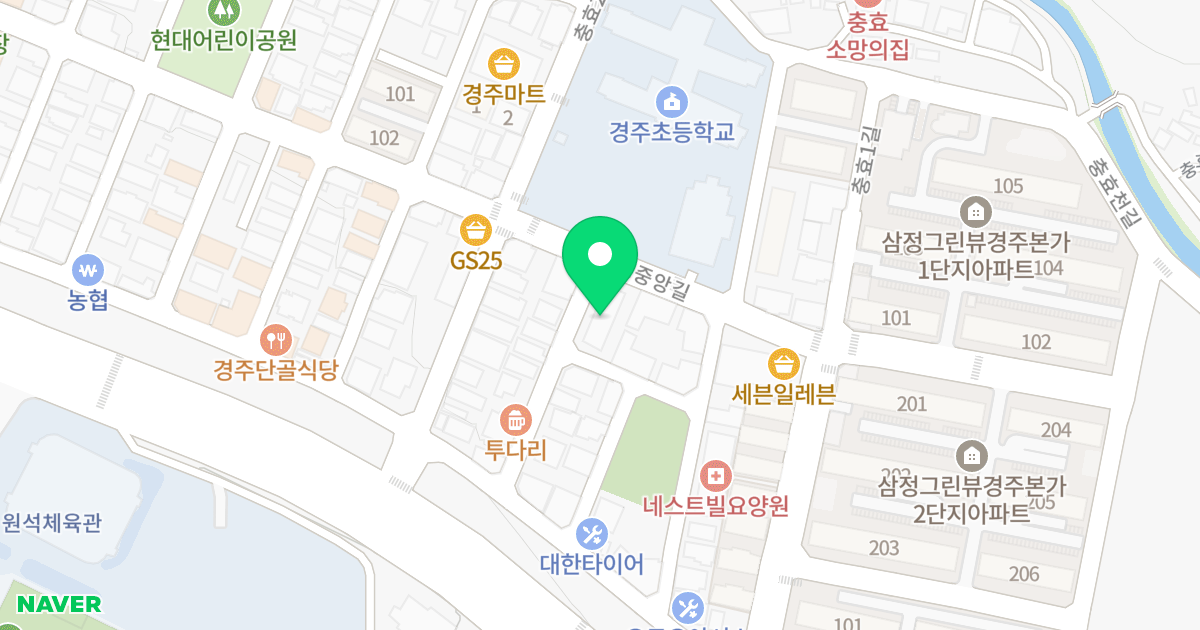 (3015) 위치 지도 - 경상북도 경주시 충효중앙길 11