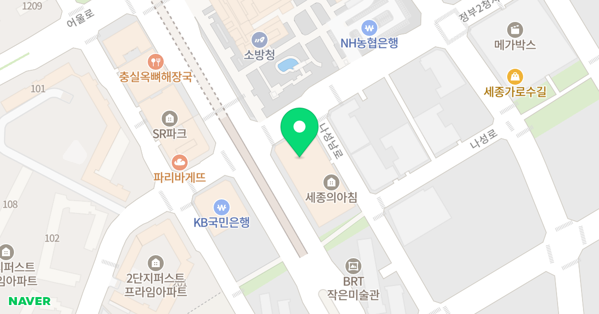 더리치세종의아침 위치 지도 - 세종특별자치시  한누리대로 194