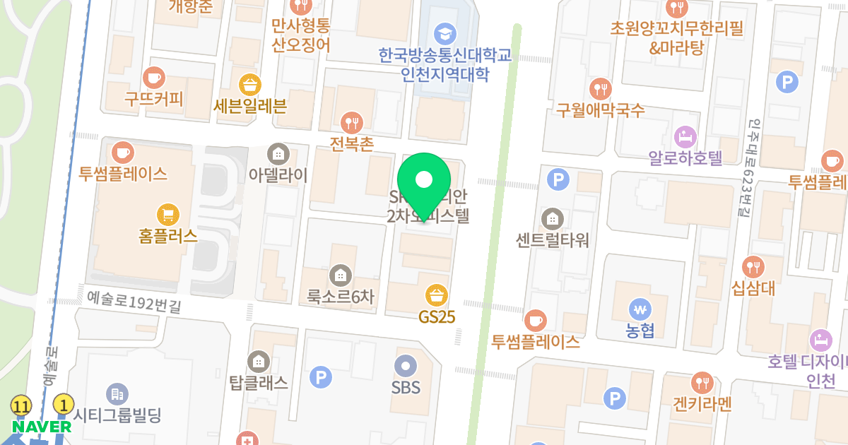 ( 1129-19) 위치 지도 - 인천광역시 남동구 미래로 17
