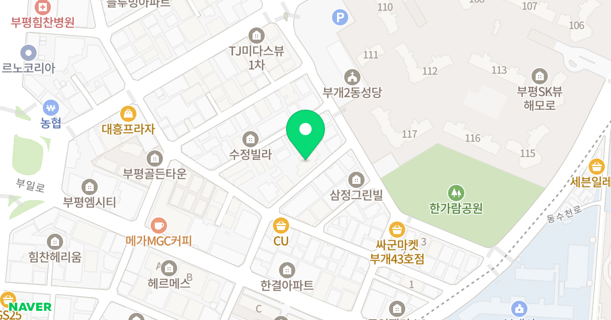 센트럴빌 위치 지도 - 인천광역시 부평구 부일로19번길 23