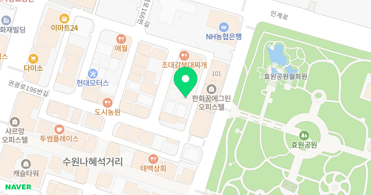 (1116-15) 위치 지도 - 경기도 수원시 팔달구