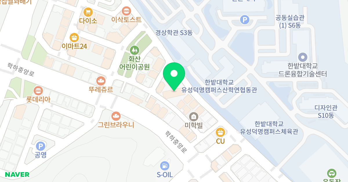 덕명동 오피스텔 위치 지도 - 대전광역시 유성구 학하서로121번길 23