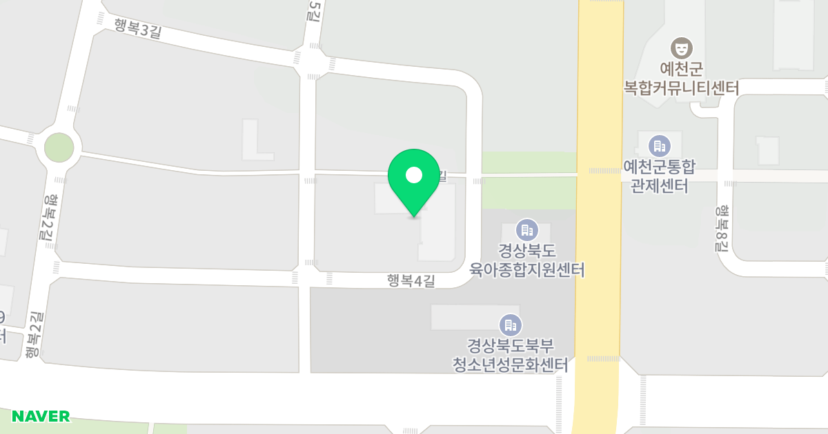 경북도청이전신도시 트레젠웰가 위치 지도 - 경상북도 예천군 호명읍