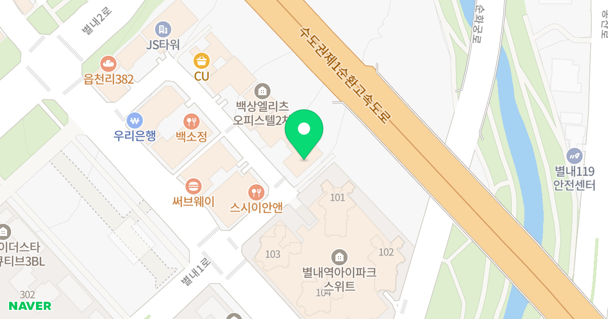 리치안위버 오피스텔 위치 지도 - 경기도 남양주시 별내중앙로 36-41