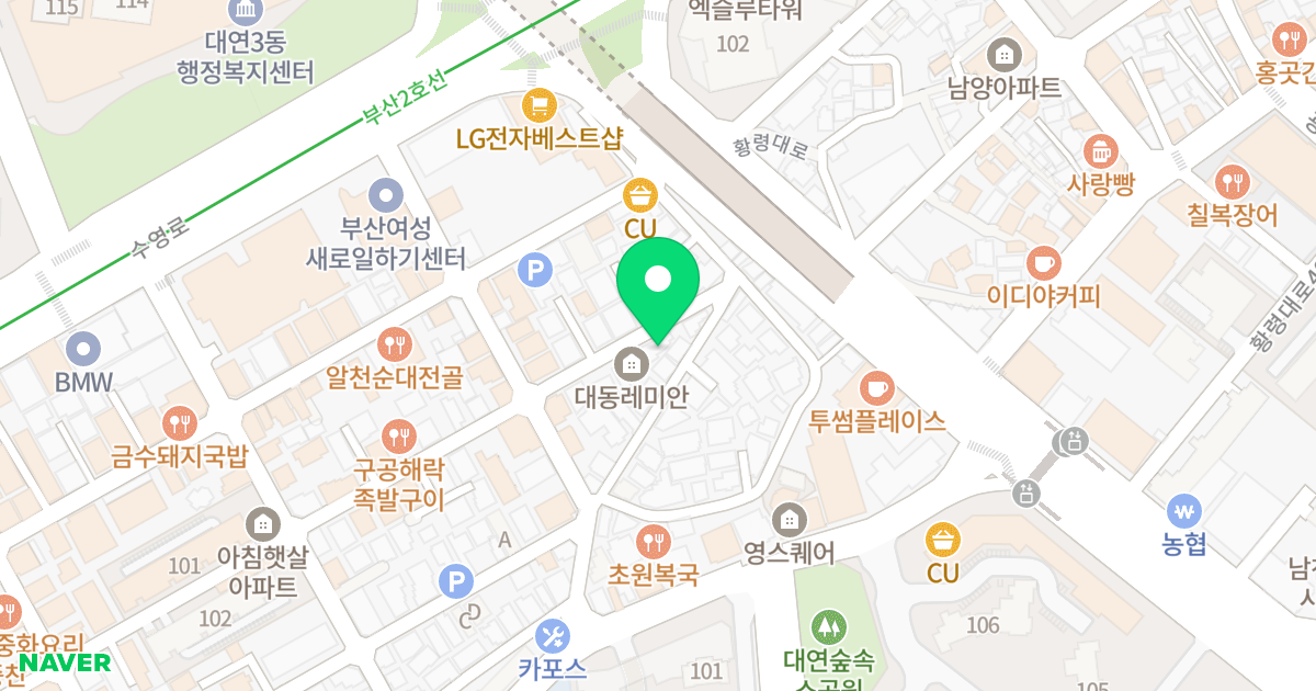 햇살빌딩 위치 지도 - 부산광역시 남구 용소로13번길 108