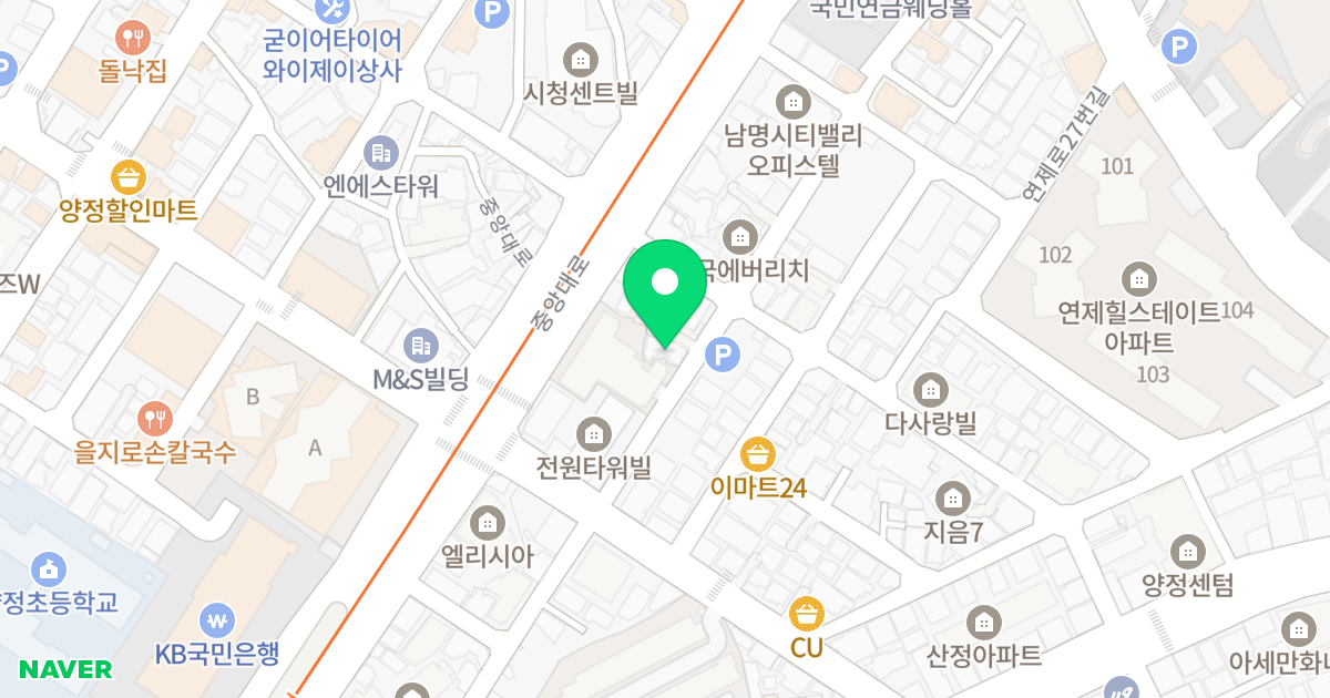 양정수목하우스 위치 지도 - 부산광역시 부산진구 연수로11번길 69