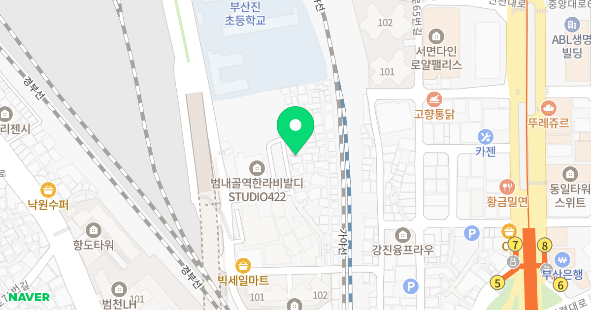 그린투룸 위치 지도 - 부산광역시 부산진구 범천로12번가길 26