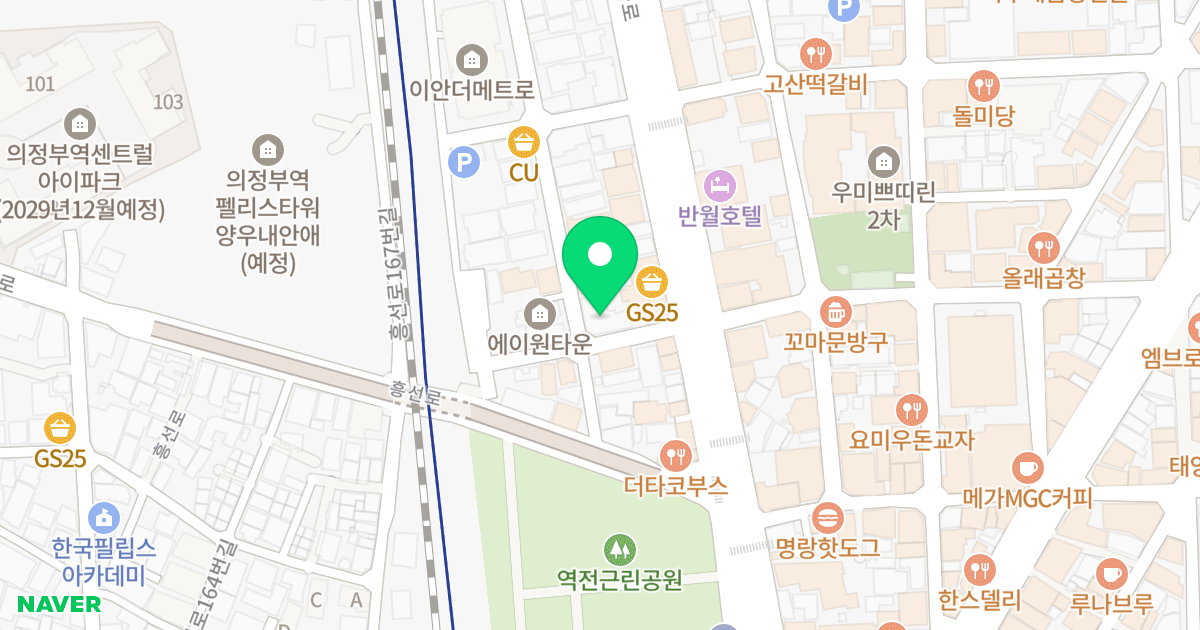 가우디캐슬 위치 지도 - 경기도 의정부시 흥선로177번길 12