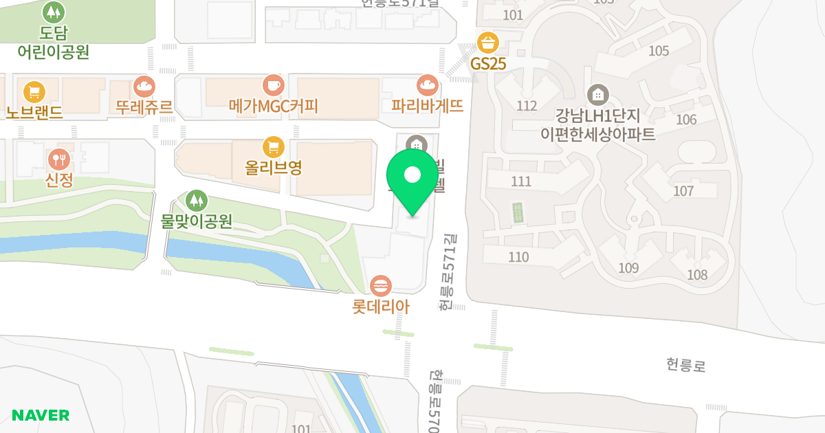 강남레체 위치 지도 - 서울특별시 강남구 헌릉로571길 7