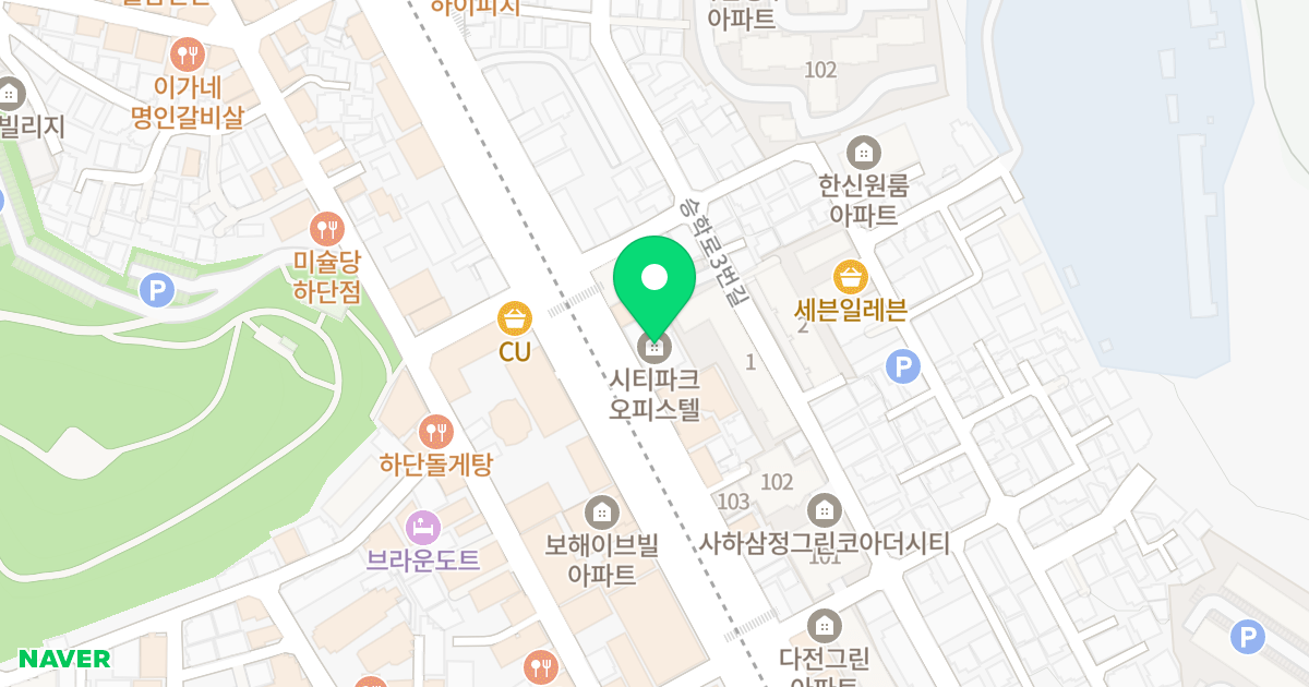 시티파크 위치 지도 - 부산광역시 사하구 낙동대로 500
