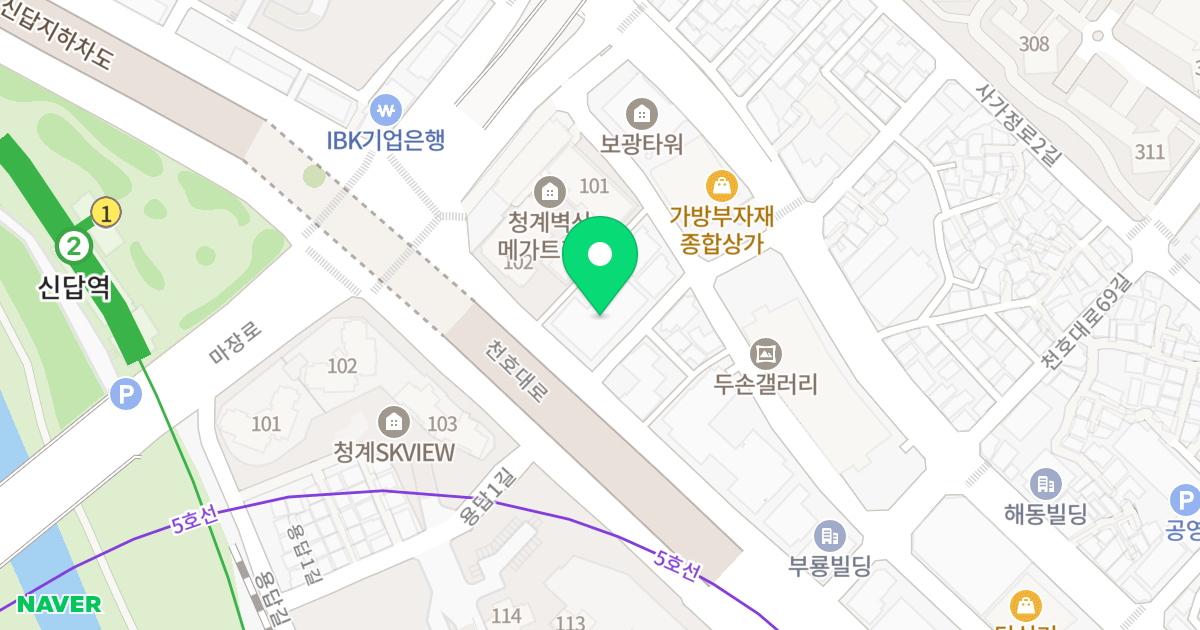 메트로팰리스 위치 지도 - 서울특별시 동대문구 천호대로 247
