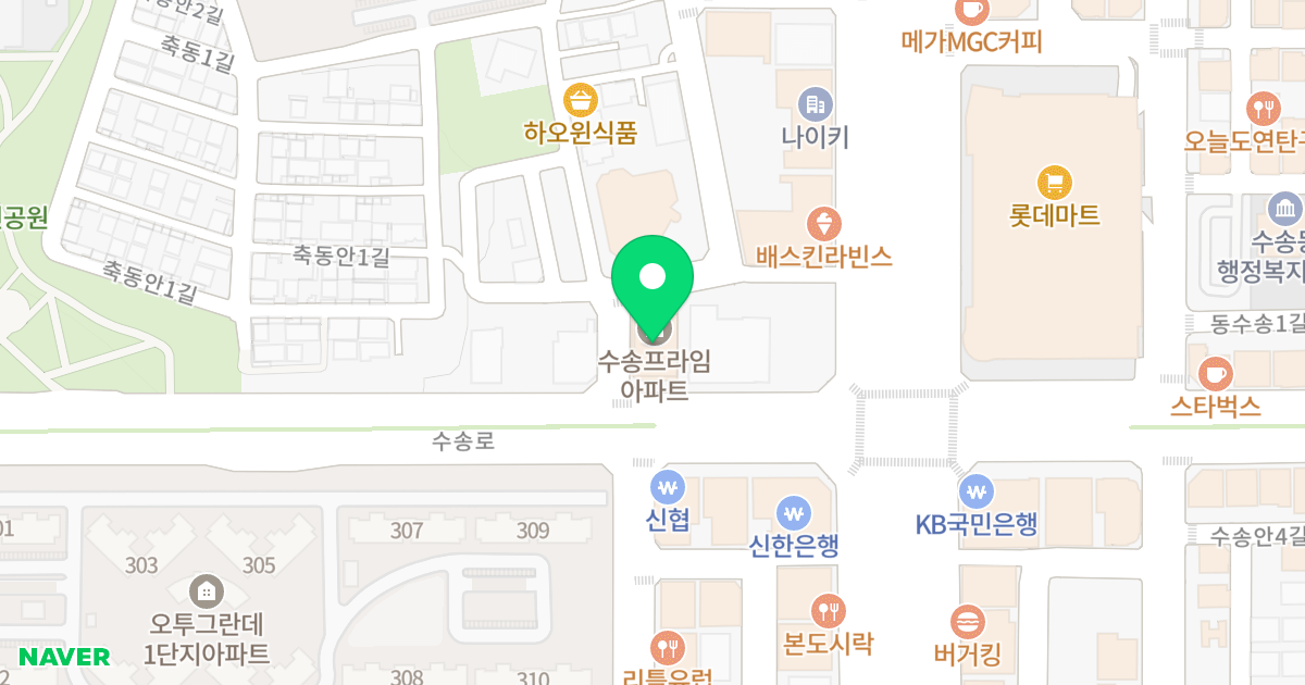 수송프라임 위치 지도 - 전북특별자치도 군산시 수송로 171