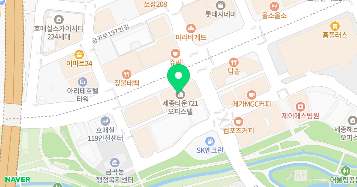 세종타운721 위치 지도 - 경기도 수원시 권선구
