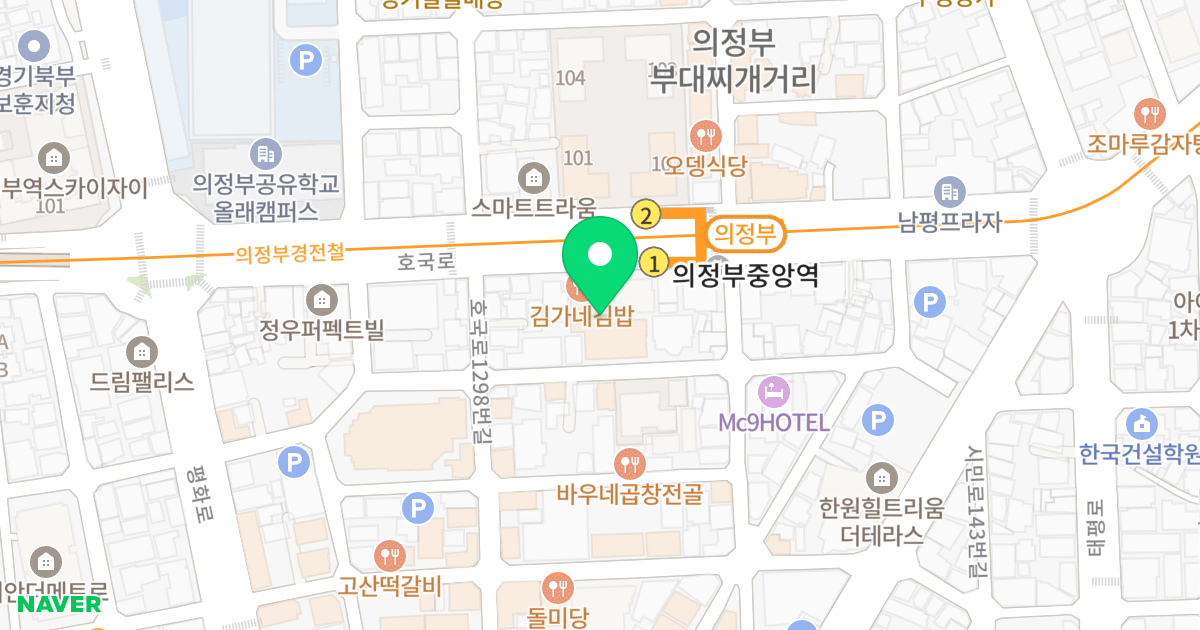 승윤 노블리안시티II 위치 지도 - 경기도 의정부시 호국로 1302