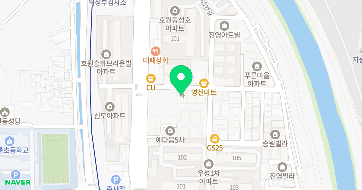 로뎀하이츠빌 위치 지도 - 경기도 의정부시 평화로272번길 12