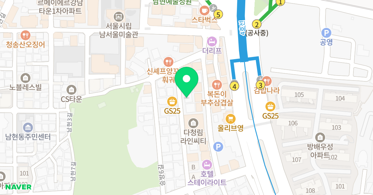 콤팩트하우스 위치 지도 - 서울특별시 관악구 승방4길 30