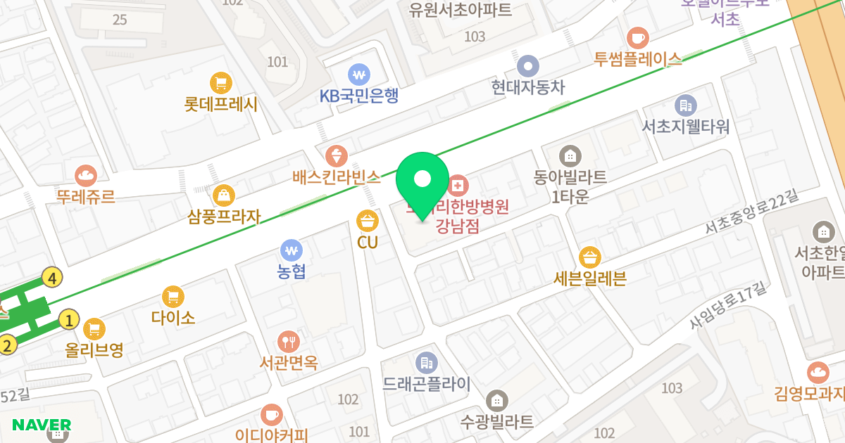 브라운스톤서초 위치 지도 - 서울특별시 서초구 서초대로 334