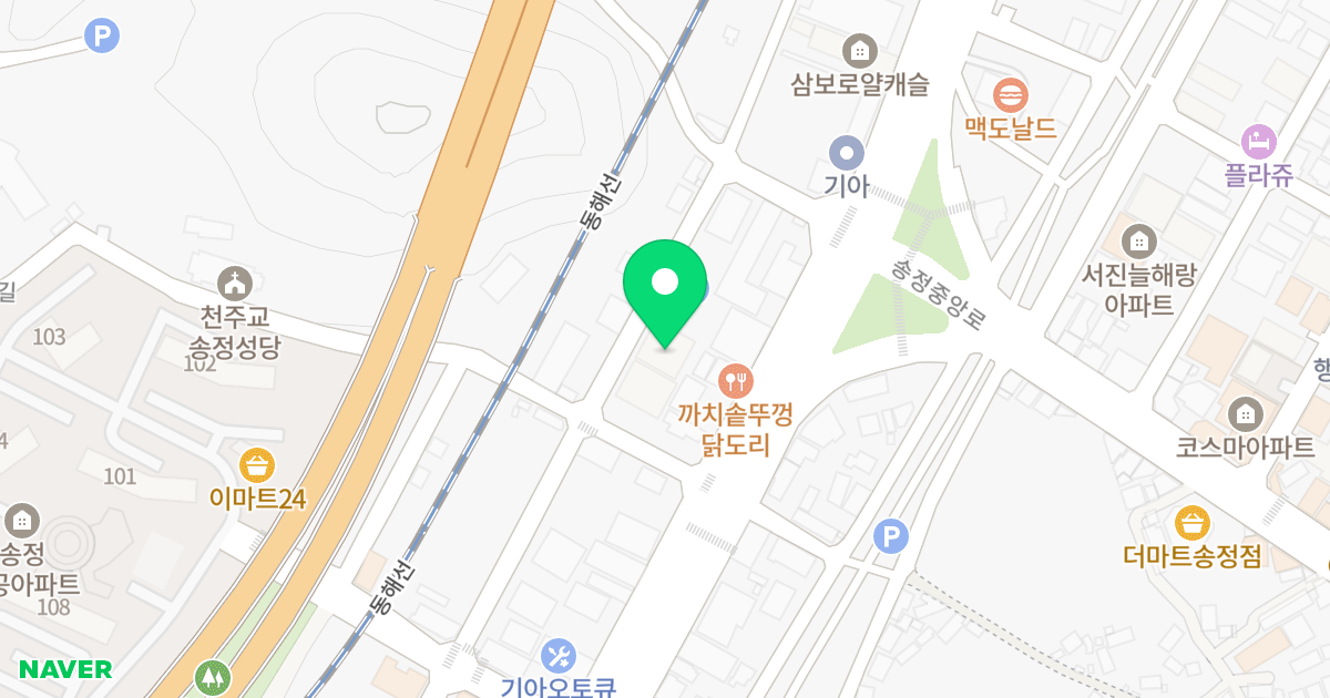 조희바다풍경 위치 지도 - 부산광역시 해운대구 송정1로8번길 34