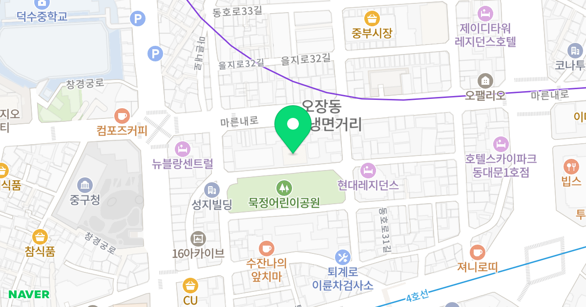 코발트팰리스 위치 지도 - 서울특별시 중구 퇴계로45길 32-37