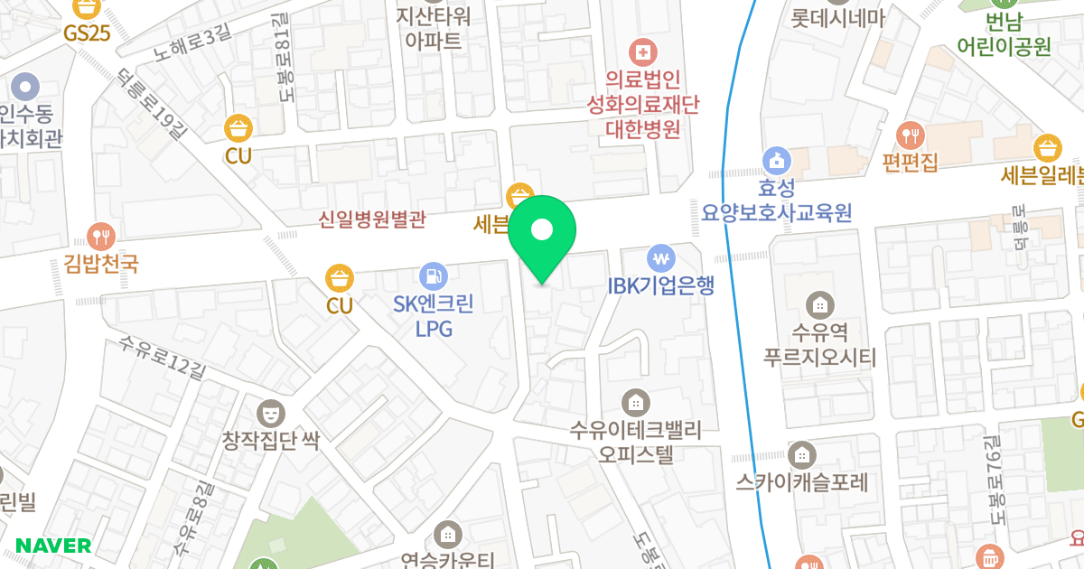 수유프리미어엠 위치 지도 - 서울특별시 강북구 덕릉로 76