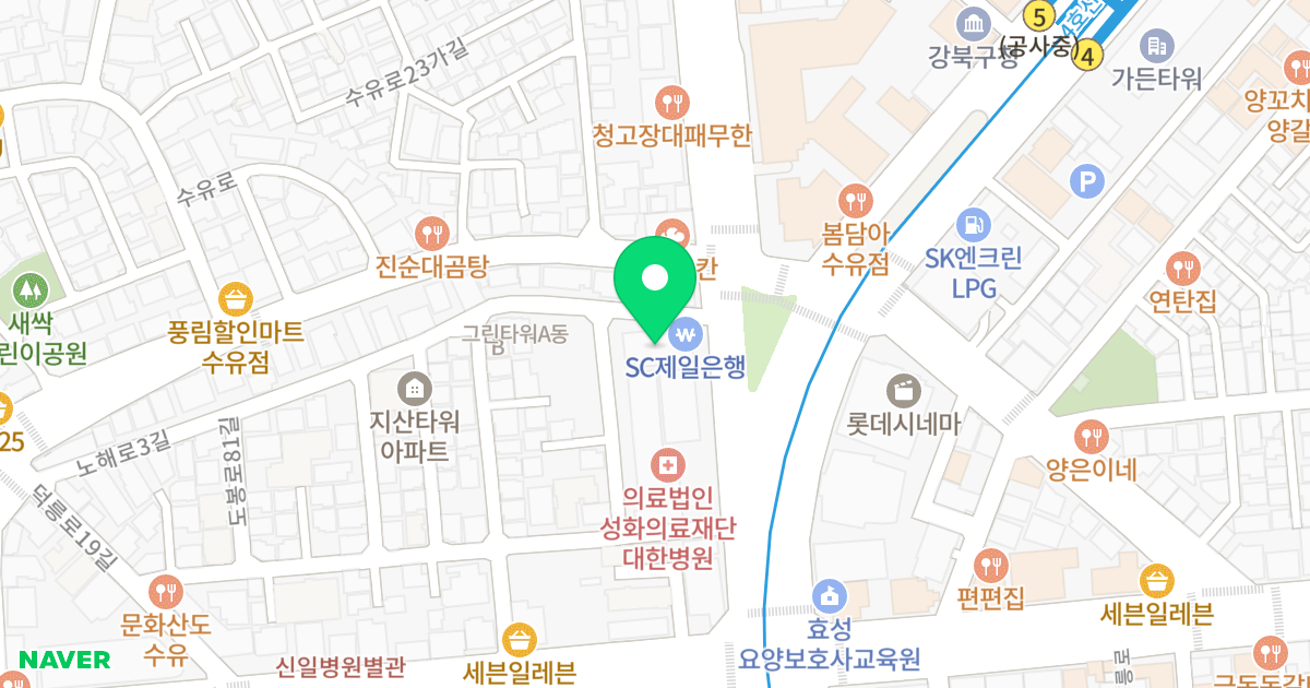 평익타워 위치 지도 - 서울특별시 강북구 노해로 3