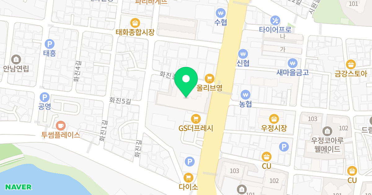 리버스위트 위치 지도 - 울산광역시 중구 화진길 13-2