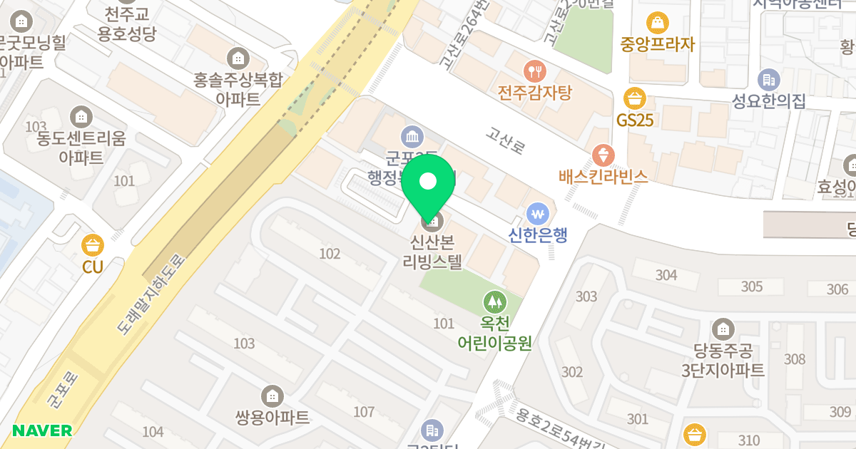 (872-2) 위치 지도 - 경기도 군포시 용호2로 63-15
