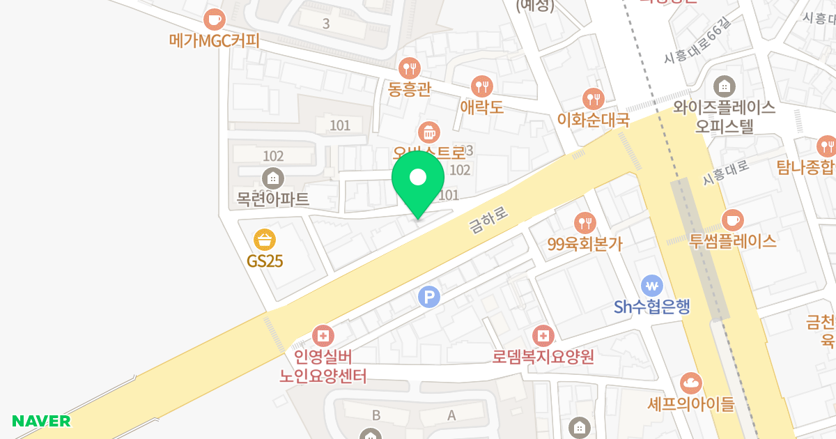 지엠씨타워 위치 지도 - 서울특별시 금천구 금하로5길 7