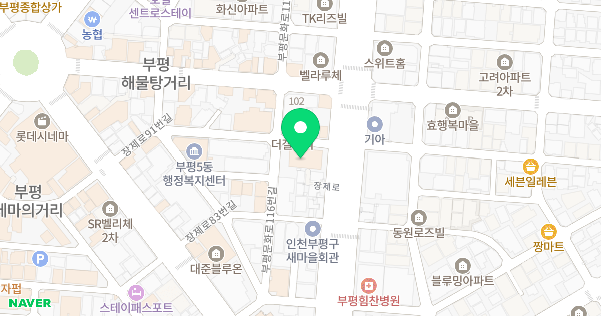 태강 CITY 위치 지도 - 인천광역시 부평구 장제로 89